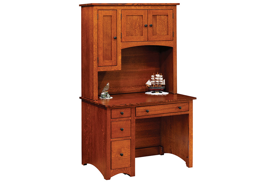 modern shaker student desk with hutch